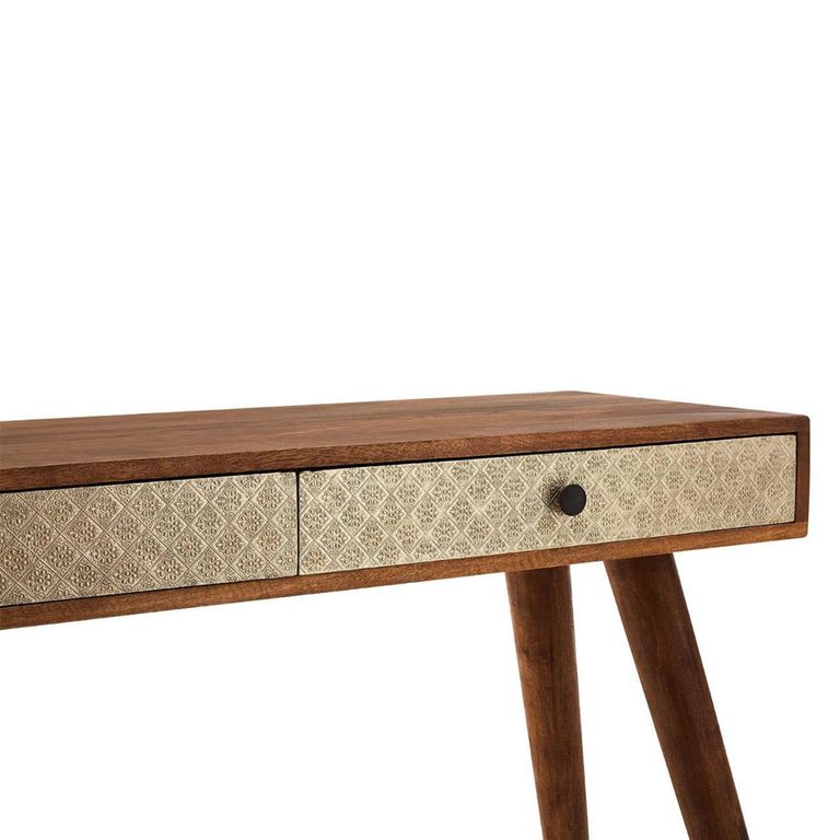 Boho Console Table - 2 Drawer - Mango Wood