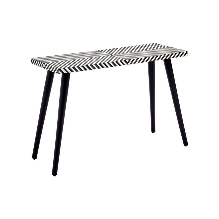 Boho Console Table - Black Bone Inlay - 110cm