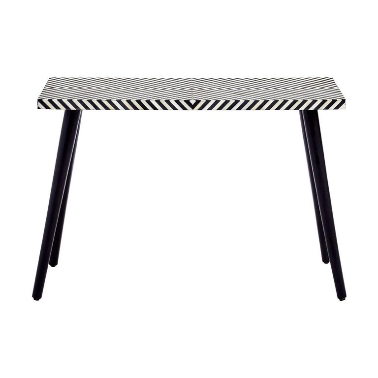 Boho Console Table - Black Bone Inlay - 110cm