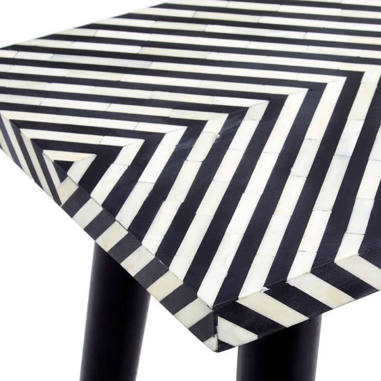 Boho Console Table - Black Bone Inlay - 110cm