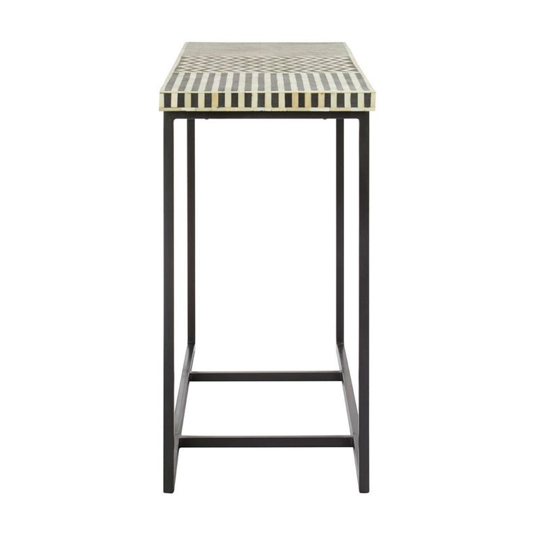 Boho Console Table - Black Bone Inlay - 120cm