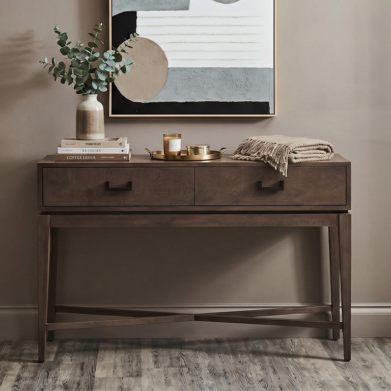 Dimaro Console Table - 2 Drawer - Elm Wood