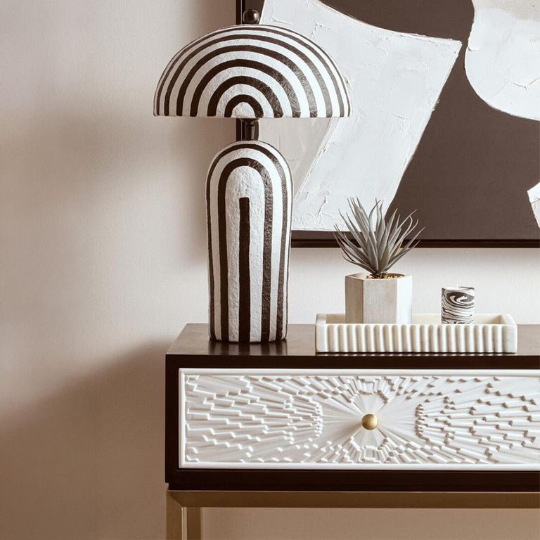 Dumas Console Table - 2 Drawer - Black and White