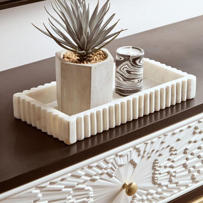 Dumas Console Table - 2 Drawer - Black and White