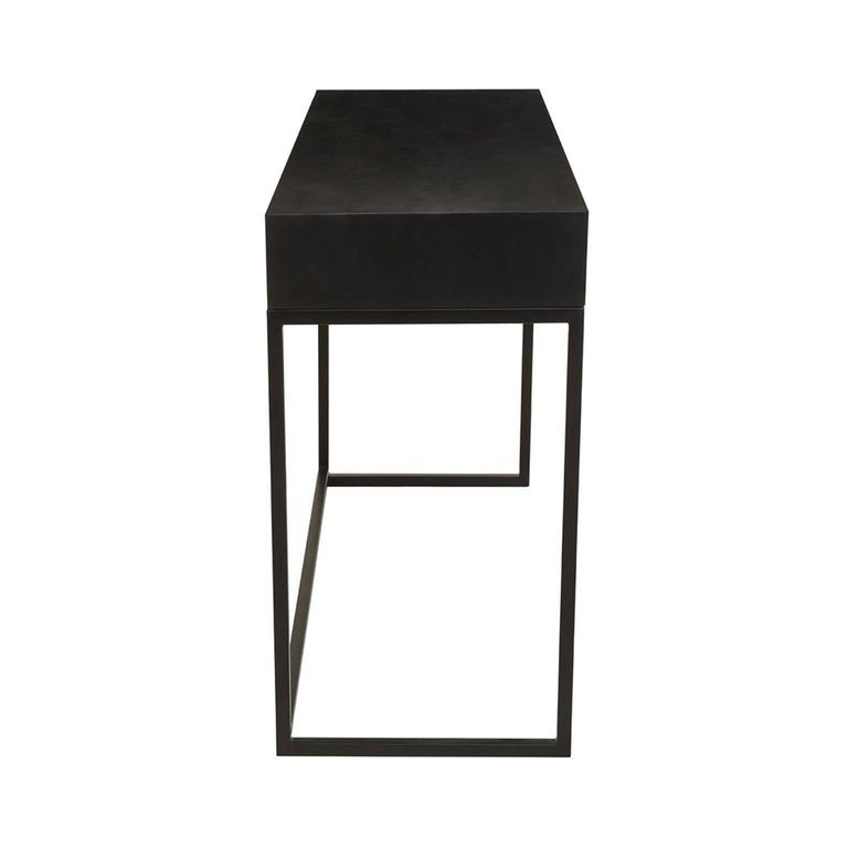 Fusion Console Table - 2 Drawer - Black and White Bone Inlay