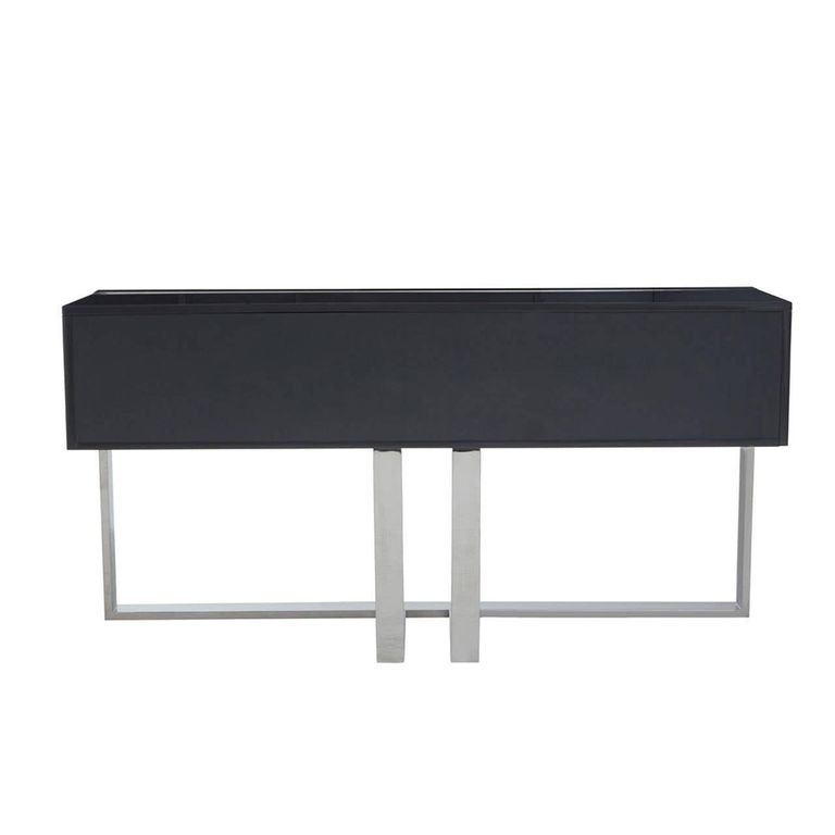 Genoa Console Table - Fluted - Grey