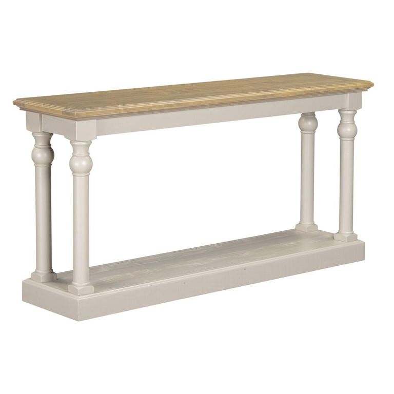 Chateau Console Table - 160cm - Grey Painted - Pine