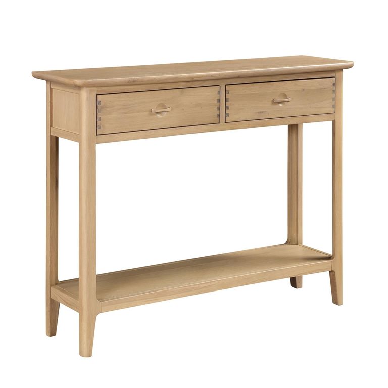 Cotswold Oak Console Table - 2 Drawer - Natural