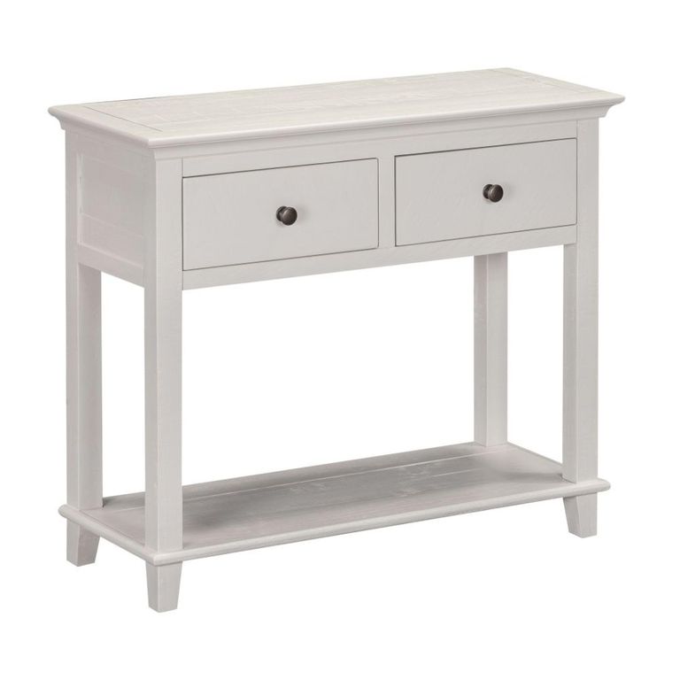 Provence Painted Console Table - 2 Drawer - Truffle