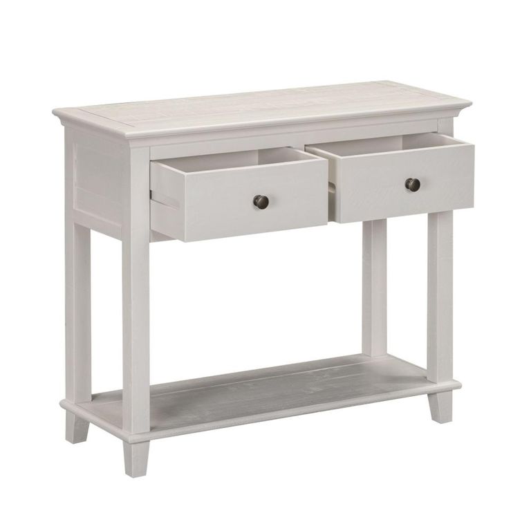 Provence Painted Console Table - 2 Drawer - Truffle