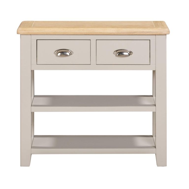 Windermere Painted Console Table - 2 Drawer - Oyster Grey