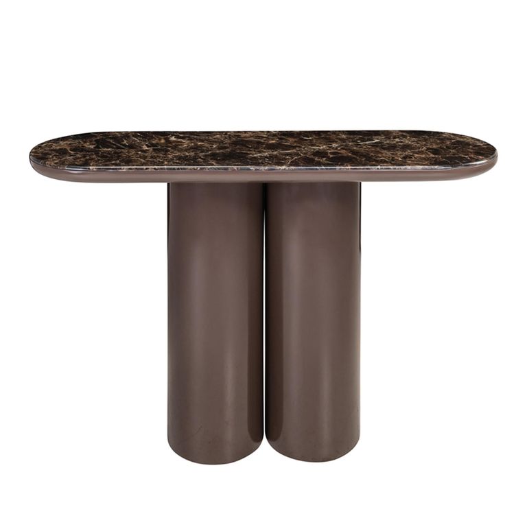 Almundi Console Table - Chocolate Brown - Ceramic
