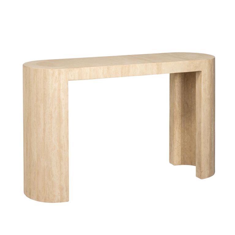 Biltmore Console Table - Beige - Travertine