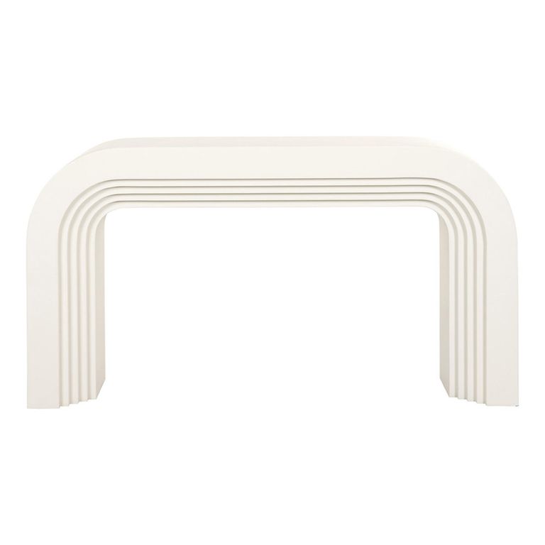 Bloomstone White Lime Plaster Console Table