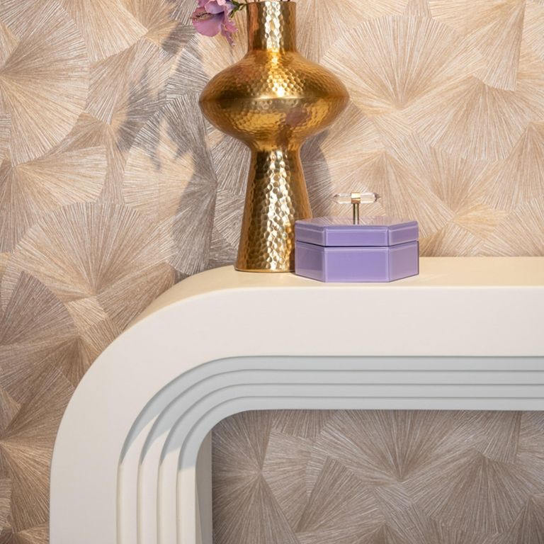 Bloomstone White Lime Plaster Console Table