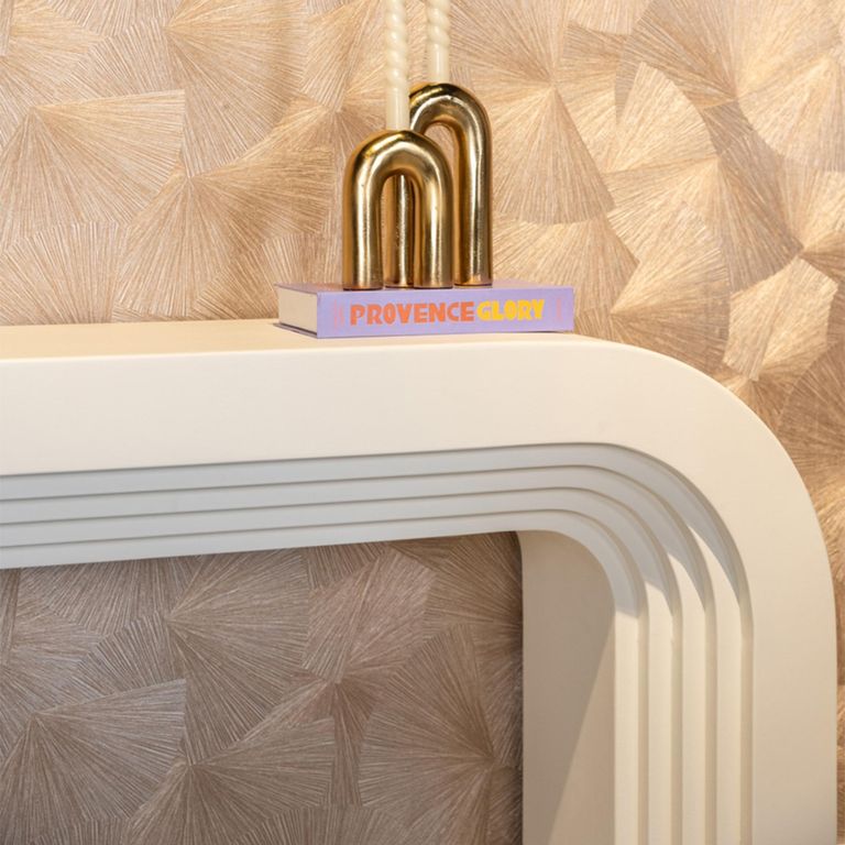 Bloomstone White Lime Plaster Console Table