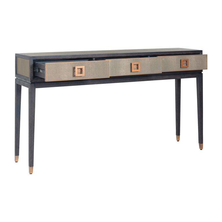 Bloomville Shagreen 3 Drawer Console Table