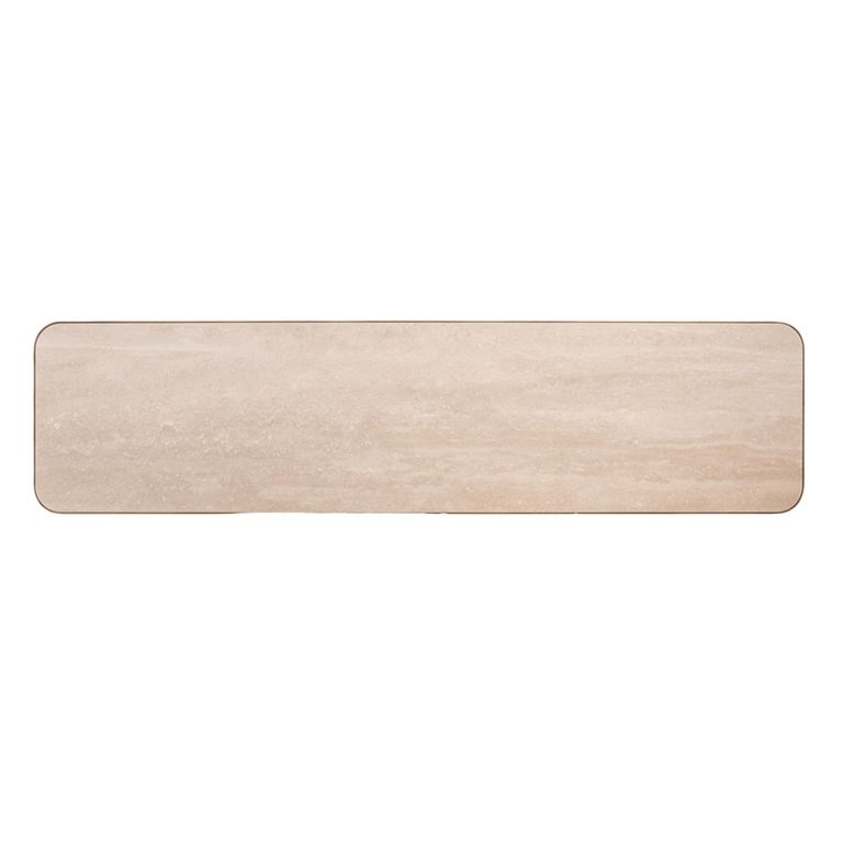 Claridge Console Table - Beige - Brushed Gold - Ceramic Top