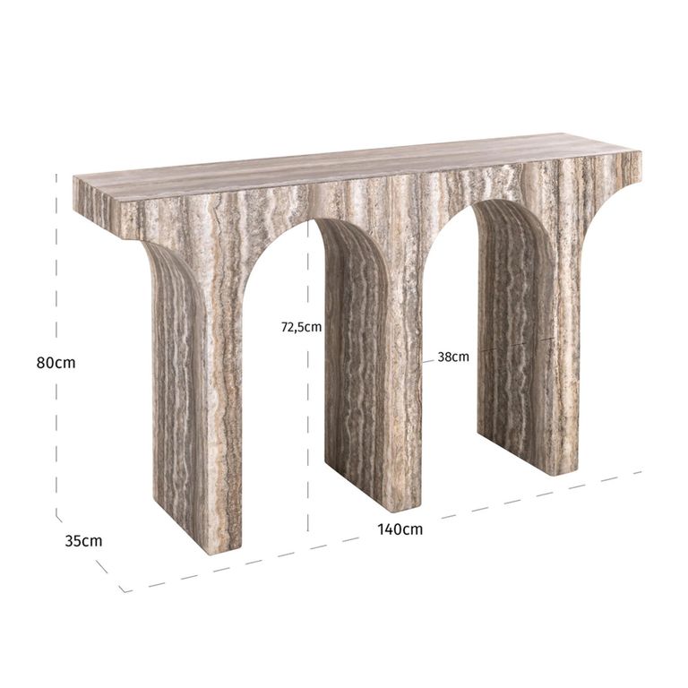 Dulce Console Table - Grey - Marble
