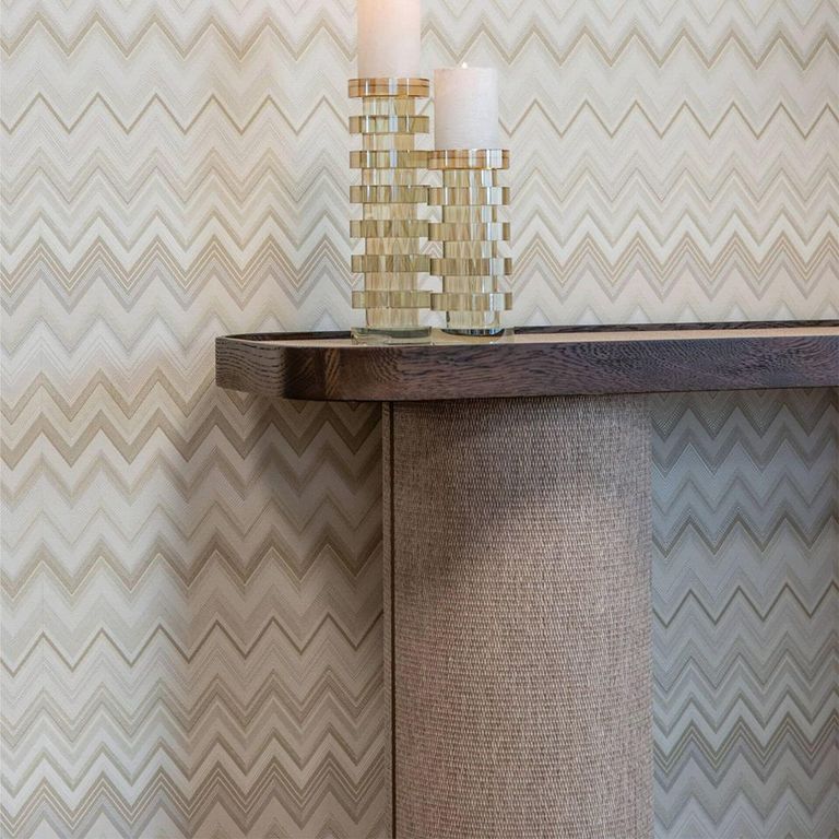 Willox Curved Console Table - Beige and Brown - Oak