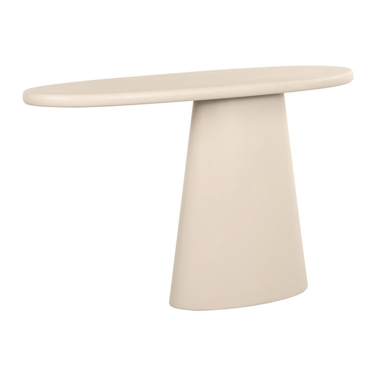 Clayton Lime Plaster Curved Console Table