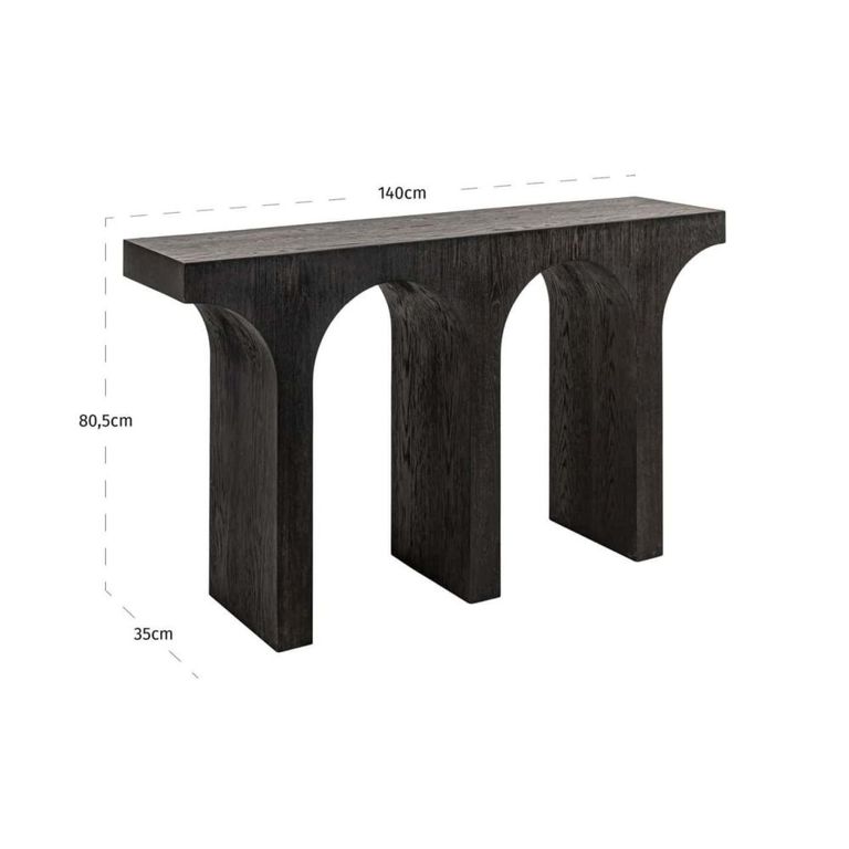 Ashford Console Table - Dark Brown - Oak