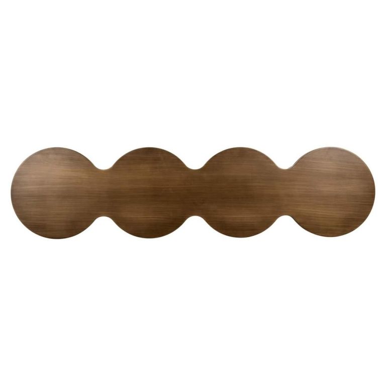 Bubba Console Table - Abstract - Brushed Gold - Metal