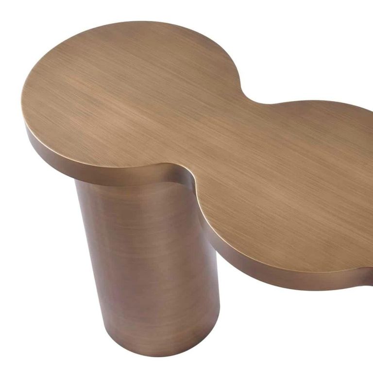 Bubba Console Table - Abstract - Brushed Gold - Metal