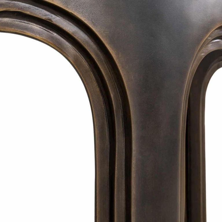 Sanchis Console Table - Half Moon - Antique Brass - Marble and Aluminum
