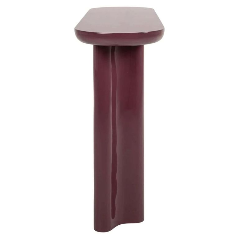 Sunny Console Table - Oval - Burgundy - Fiberglass