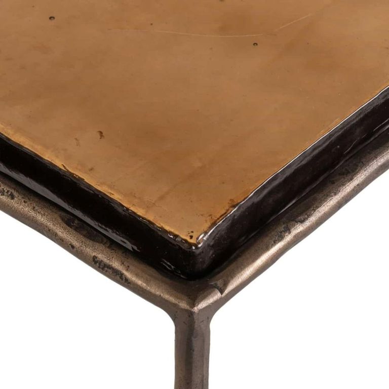 Villano Console Table - Bronze - Glass and Metal