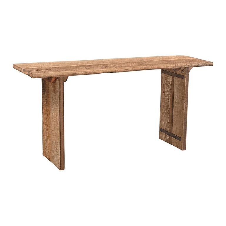 Console Table - Rustic Live Edge - Natural - Wood