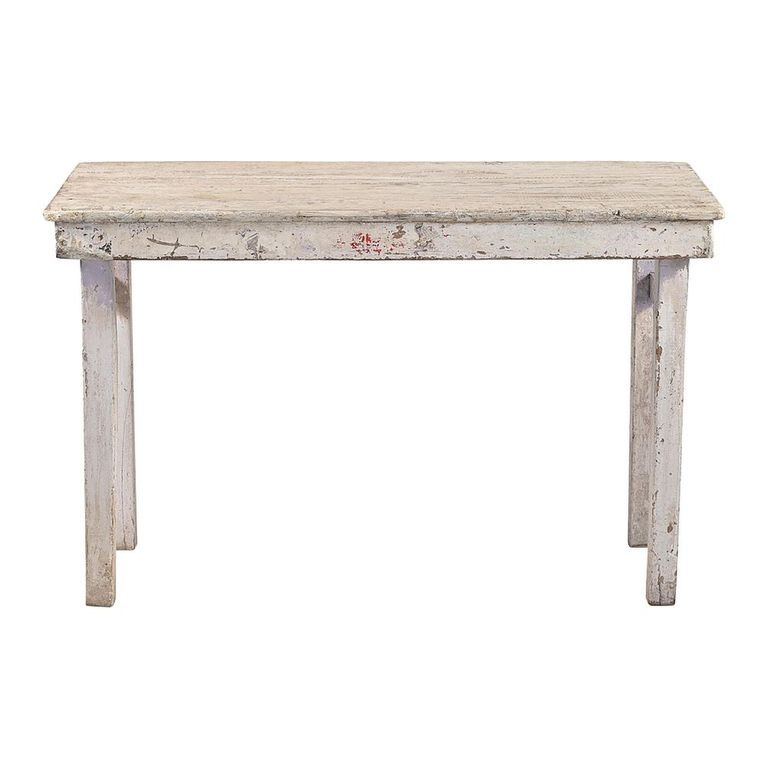 Console Table - Rustic whitewashed - Distressed Solid Wood