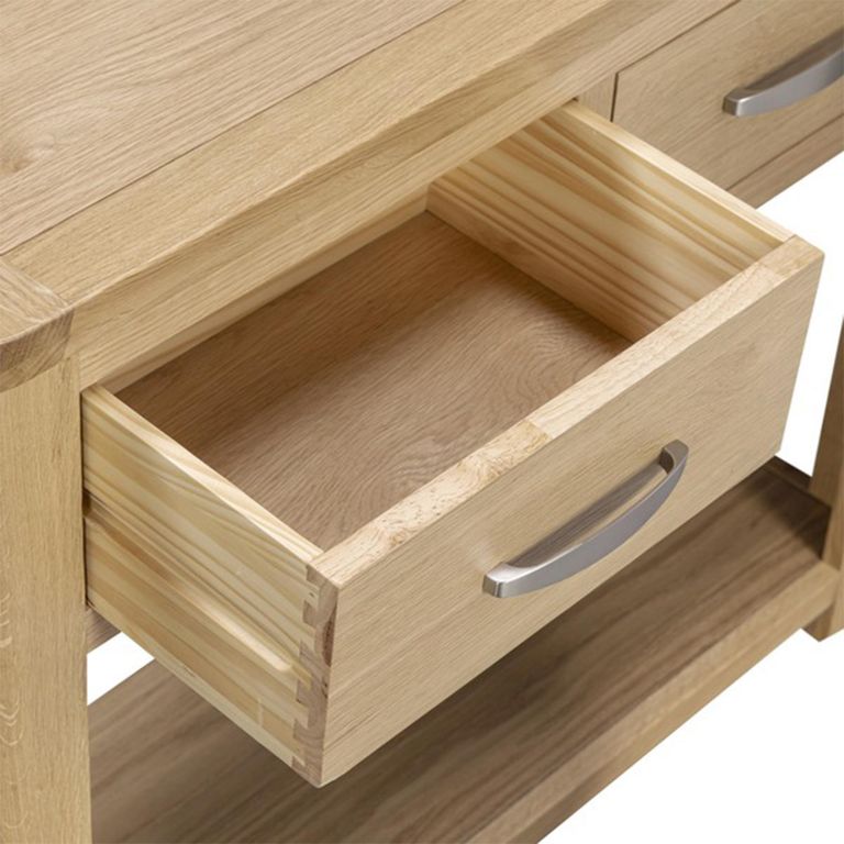 Treviso Oak Console Table - 2 Drawer
