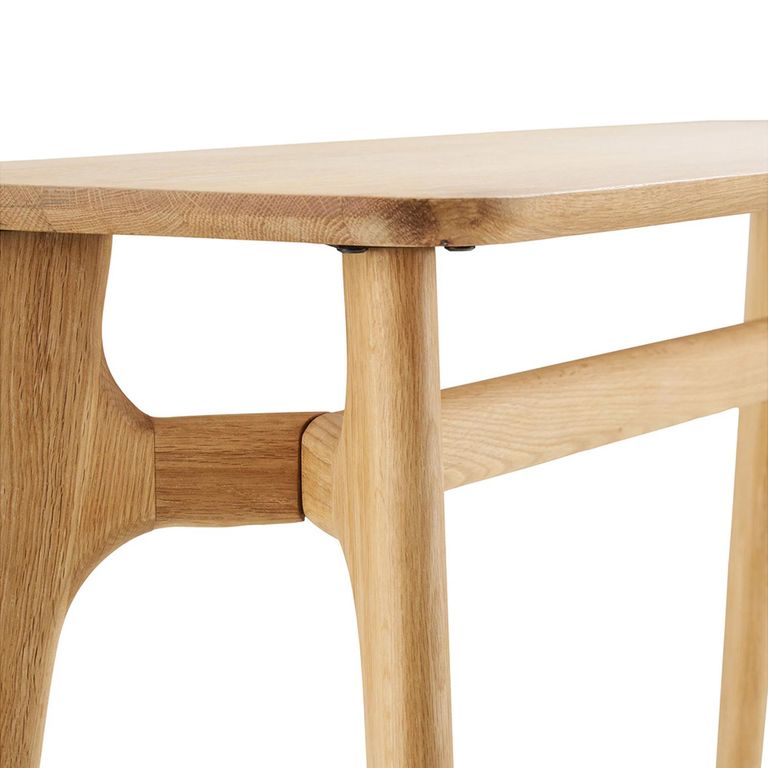Rennes Oak Console Table - Tapered Legs - Natural