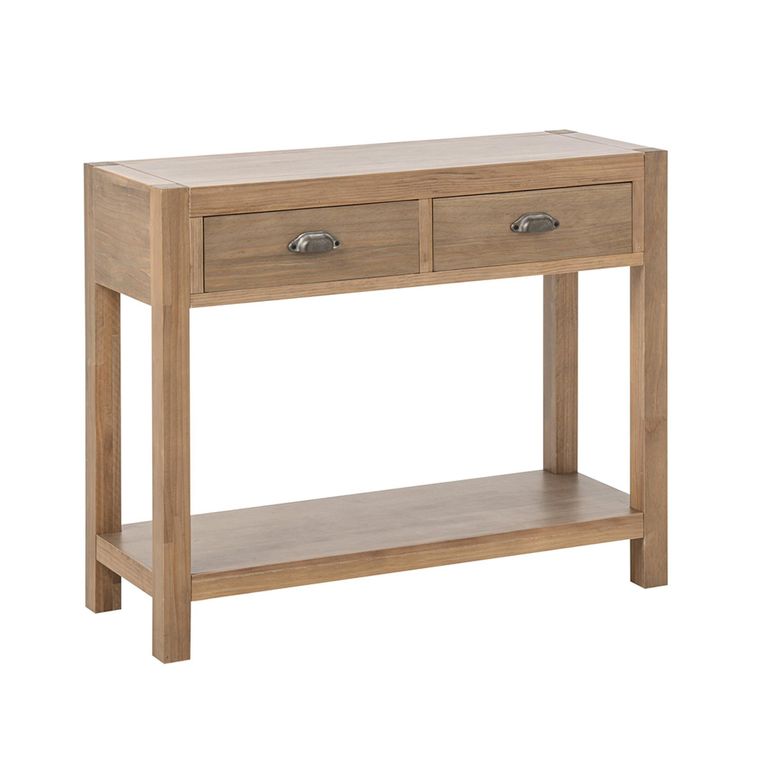 Blois Console Table - 2 Drawer - Natural - Pinewood