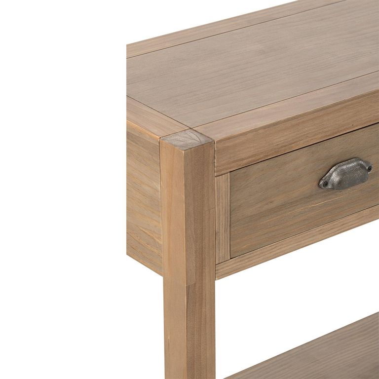 Blois Console Table - 2 Drawer - Natural - Pinewood