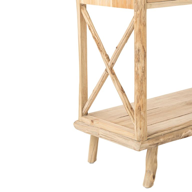 Chamonix Console Table - 3 Drawer - Natural - Fir Wood