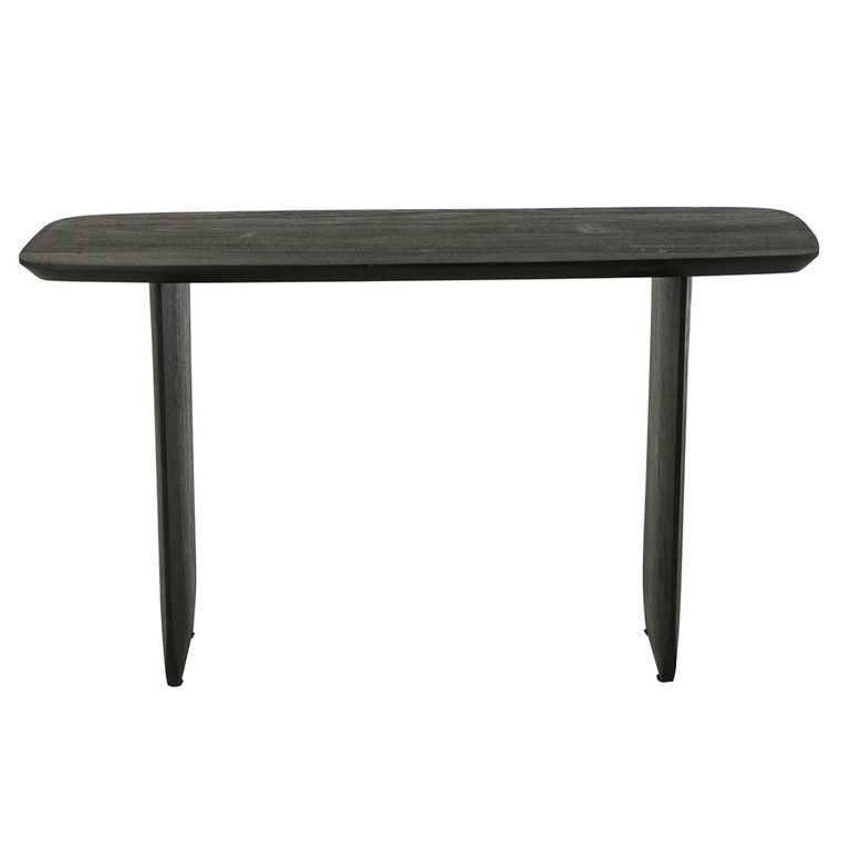 Console Table - Slim Panel Legs - Black - Acacia Wood