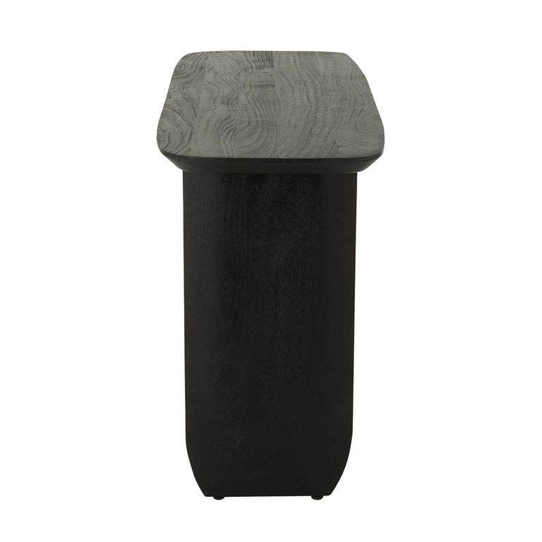 Console Table - Slim Panel Legs - Black - Acacia Wood