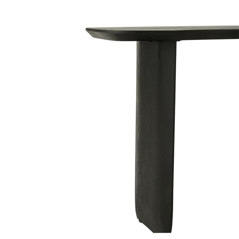 Console Table - Slim Panel Legs - Black - Acacia Wood