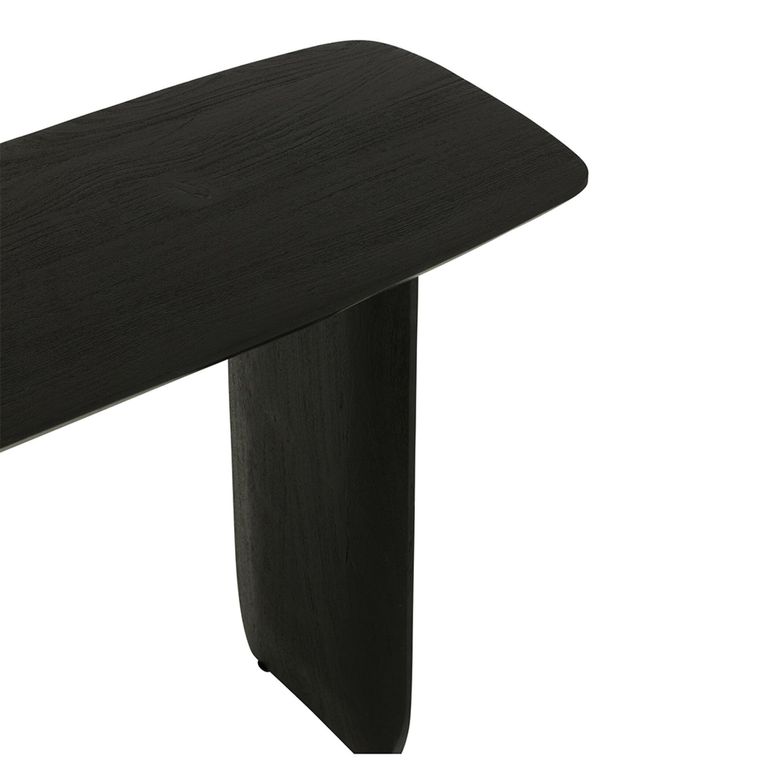 Console Table - Slim Panel Legs - Black - Acacia Wood