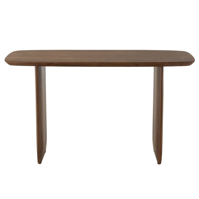 Console Table - Slim Panel Legs - Brown - Acacia Wood