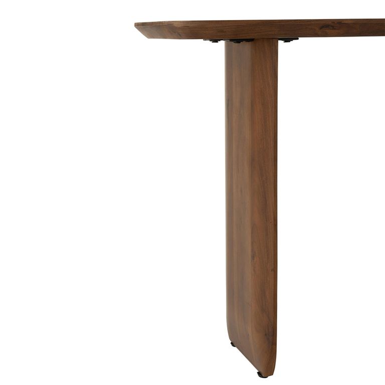 Console Table - Slim Panel Legs - Brown - Acacia Wood