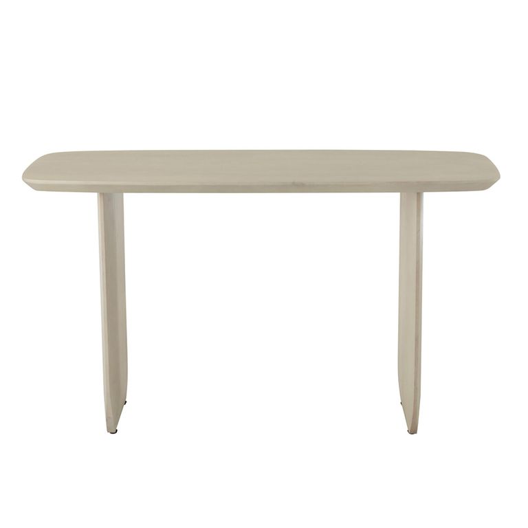 Console Table - Slim Panel Legs - Whitewashed - Acacia Wood