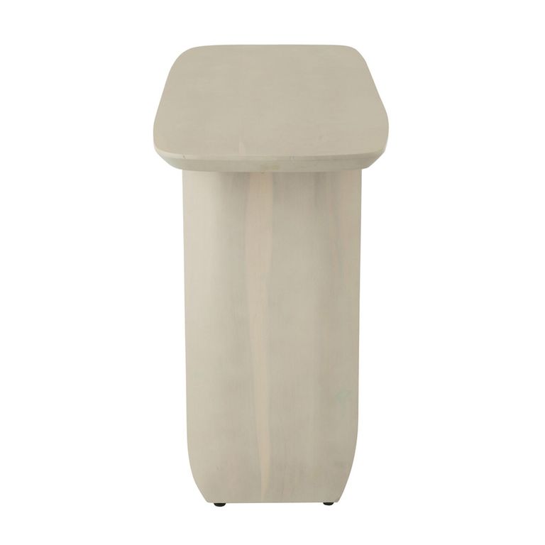 Console Table - Slim Panel Legs - Whitewashed - Acacia Wood