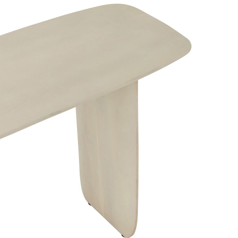 Console Table - Slim Panel Legs - Whitewashed - Acacia Wood