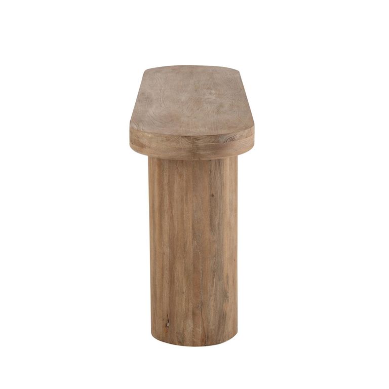 Curved Console Table - Oval - Natural - Mango Wood