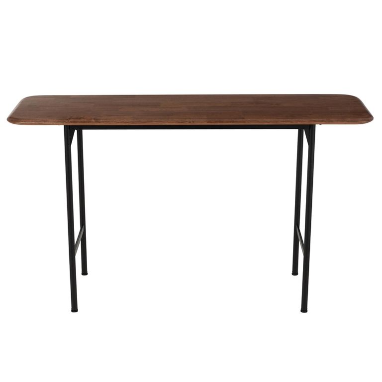 Neo Console Table - Natural and Black - Rubberwood and Metal