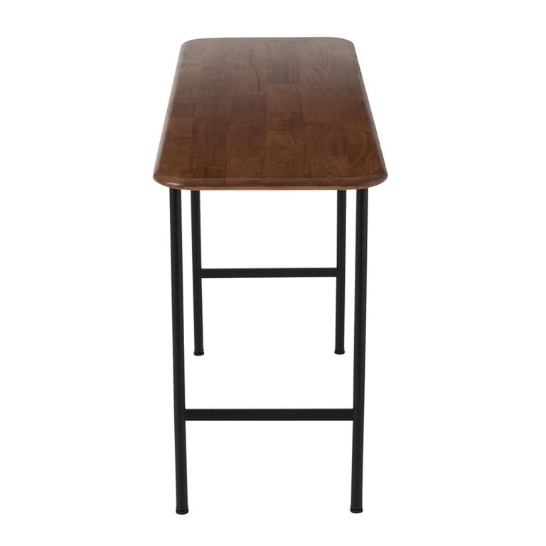 Neo Console Table - Natural and Black - Rubberwood and Metal